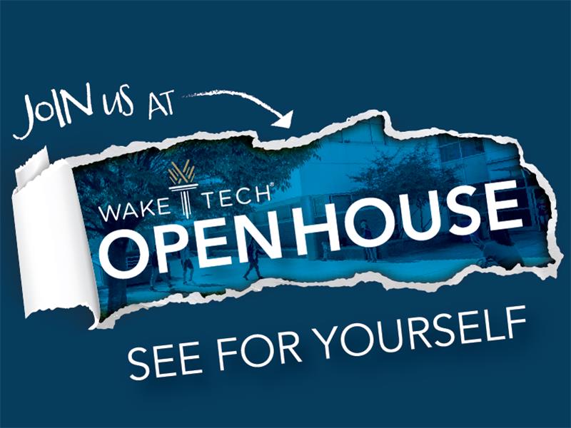 Wake Tech Open House graphic