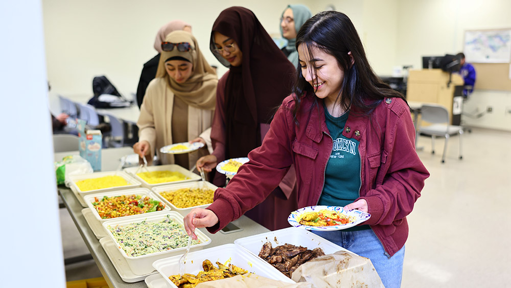 Muslim Student Association members celebrate Black History Month with a lunch.