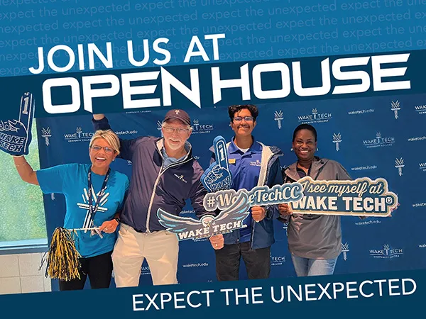 Wake Tech Open House graphic