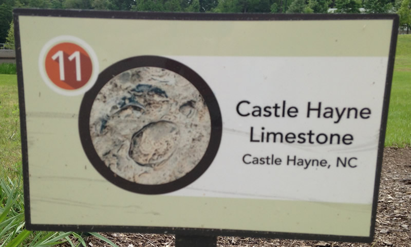 Castle Hayne Limestone from Castle Hayne, North Carolina sign