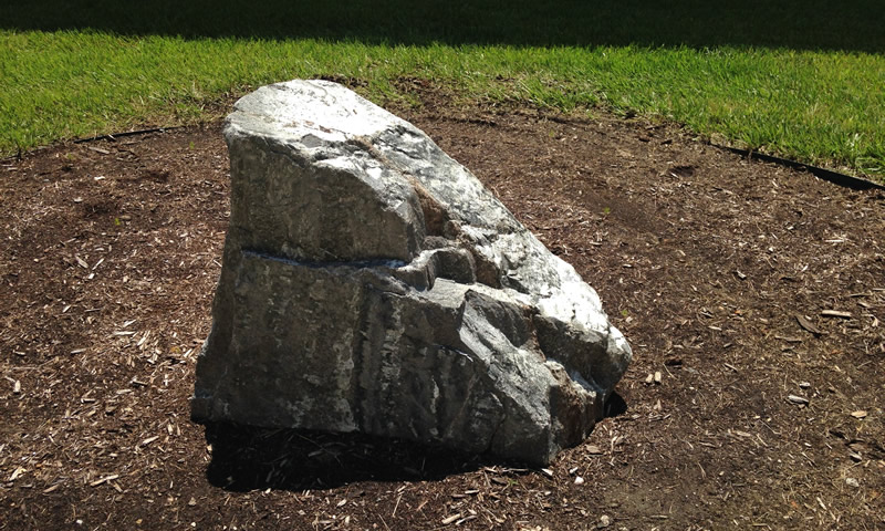 Figure 2: The marble boulder at Southern Wake (Main) Campus.