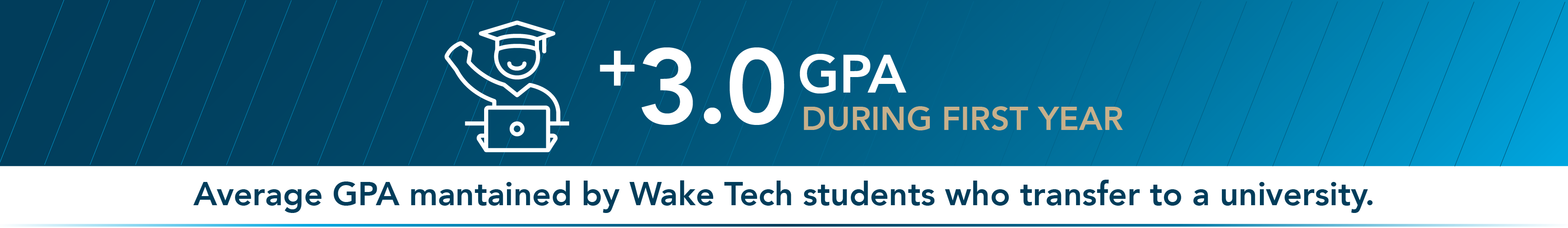 Wake Tech 3.0 GPA during first year