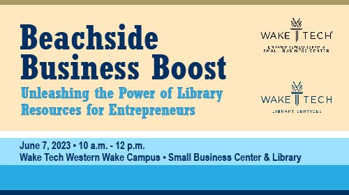 Image for Beachside Business Boost event at Western Wake Campus on June 7th at 10am