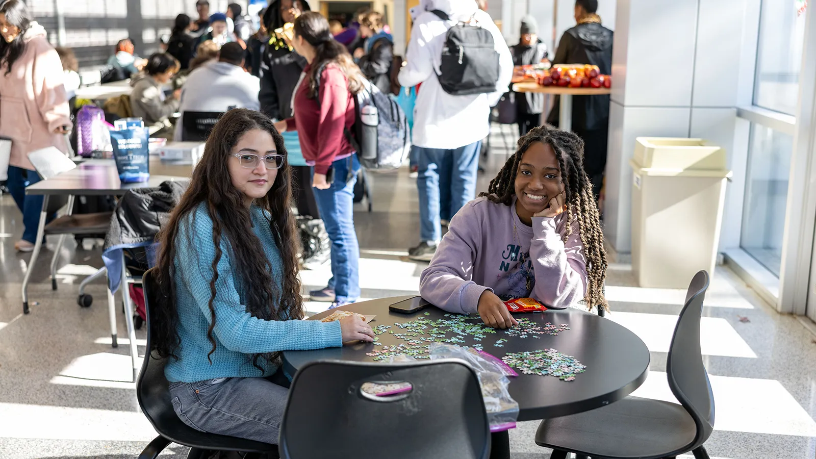 Food and games are available during de-stress events before finals week.