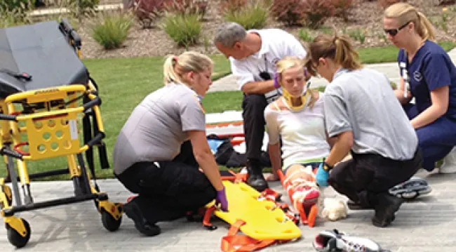 Image showing students being trained in EMS skills