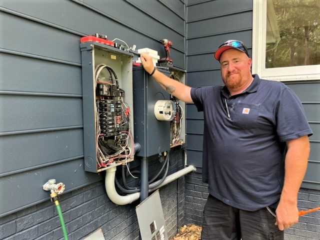 Wake Tech graduate Eric Dohnert now works as an electrician and owns his own business.