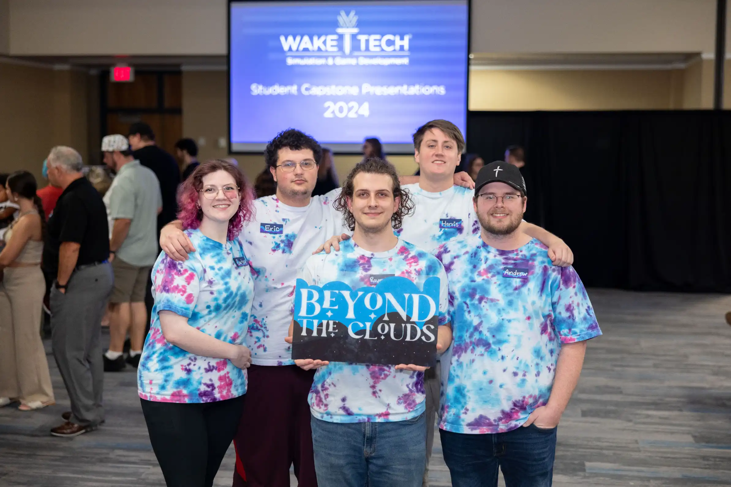 A team of Wake Tech students created Beyond the Clouds, an original video game that was demonstrated at the Simulation and Game Development program's annual student showcase.