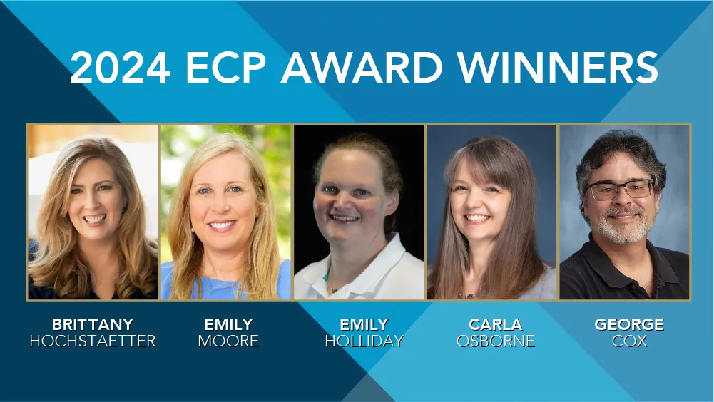 Brittany Hochstaetter, Emily Moore, Emily Holliday, Carla Osborne and George Cox are winners of the 2024 Exemplary Course Award.