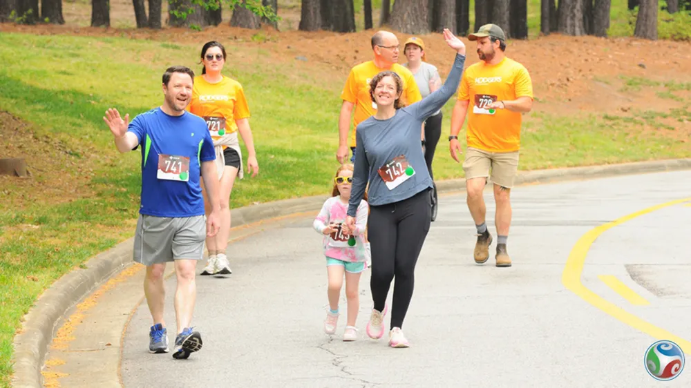 Participants race in the 2024 Fostering Footsteps event to support Wake Tech's Fostering Bright Futures program.