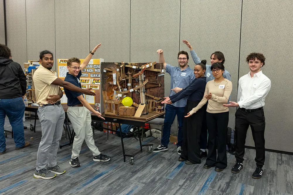 The popular Rube Goldberg Machine Competition sparks creativity and teamwork among Associate in Engineering students.