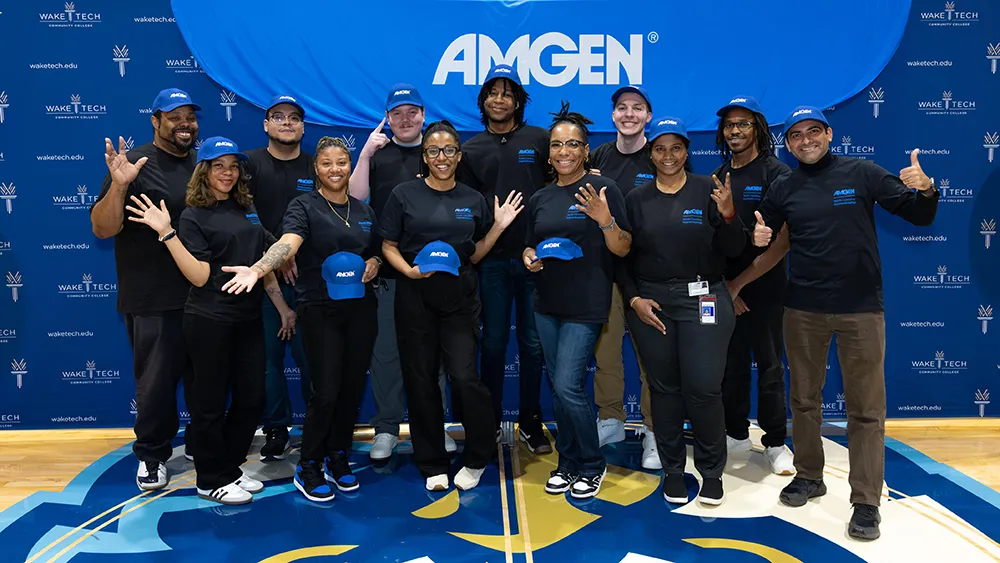 Twelve Wake Tech students make up the first cohort of apprentices in the college's partnership with biopharmaceutical company Amgen.