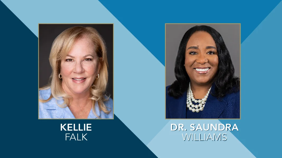 Kellie J. Falk and Dr. Saundra Williams have been elected as chair and vice chair, respectively, of the Wake Tech Board of Trustees.