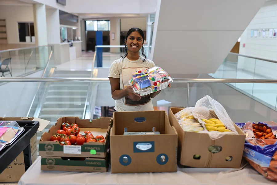 The Care Center partnered with the Food Bank of Central and Eastern North Carolina to organize a free pop-up produce market on Southern Wake Campus.