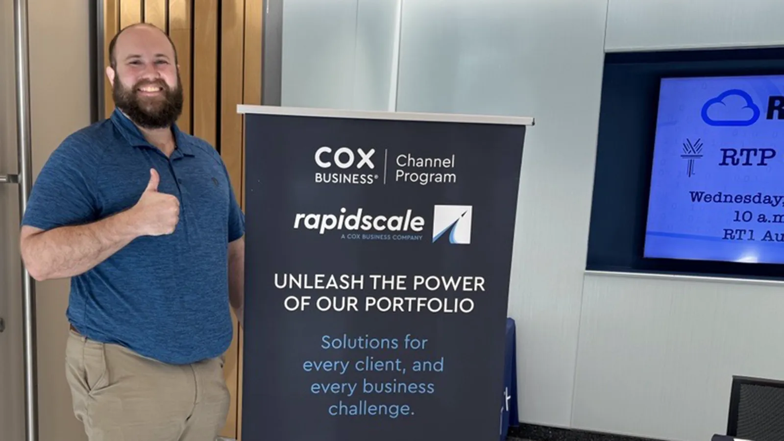 Wake Tech student Bradley Huntoon attended the RapidScale event on RTP Campus.