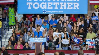 Hillary Clinton Visits Wake Tech