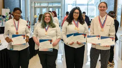 Wake Tech students won 33 medals for their dazzling cakes and showpieces at the February 2025 North Carolina American Culinary Federation competition.