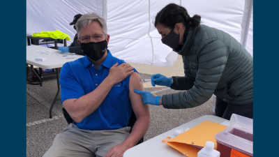 First Employee Vaccination Clinic Held at Perry Health Sciences Campus