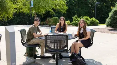 Wake Tech students sit in a classroom on the first day of the 2024-25 academic year.