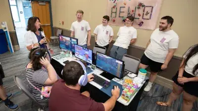 Wake Tech students show off their original video games at the Simulation and Game Development annual student showcase.