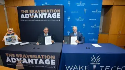 Wake Tech and UNC-Pembroke Signing Ceremony