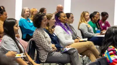 Wake Tech faculty and staff members participated in a Wake Invests in Women Collective Conversation event focused on artificial intelligence in the workplace.