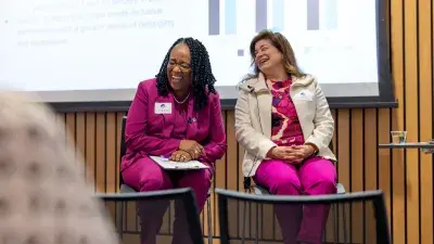 Wake Tech faculty and staff members participated in a Wake Invests in Women Collective Conversation event focused on artificial intelligence in the workplace.