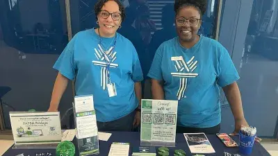 Wake Tech staff welcome prospective students to an Open House at Wake Tech East.
