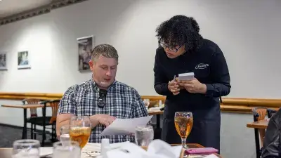 Students learned the do's and don'ts of dining with business professionals at a lunch hosted by Wake Tech Career Services.