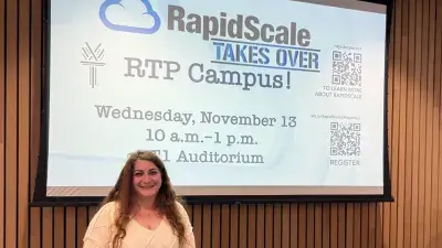 IT company RapidScale hosted a networking event for students on Wake Tech's RTP Campus.