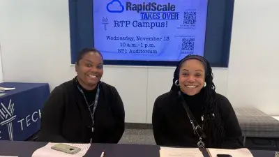 IT company RapidScale hosted a networking event for students on Wake Tech's RTP Campus.