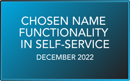 Rally Mark Tile - December 2022 Rally Mark, December 2022 - Chosen Name Functionality in Self-Service