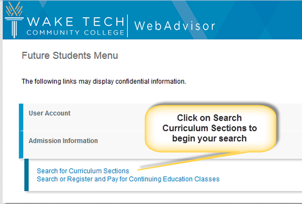 Online Schedules | Wake Technical Community College