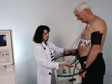 Man getting EKG image